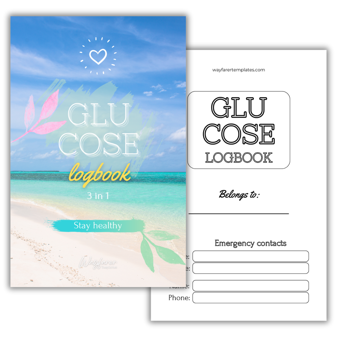 Glucose logbook printable template