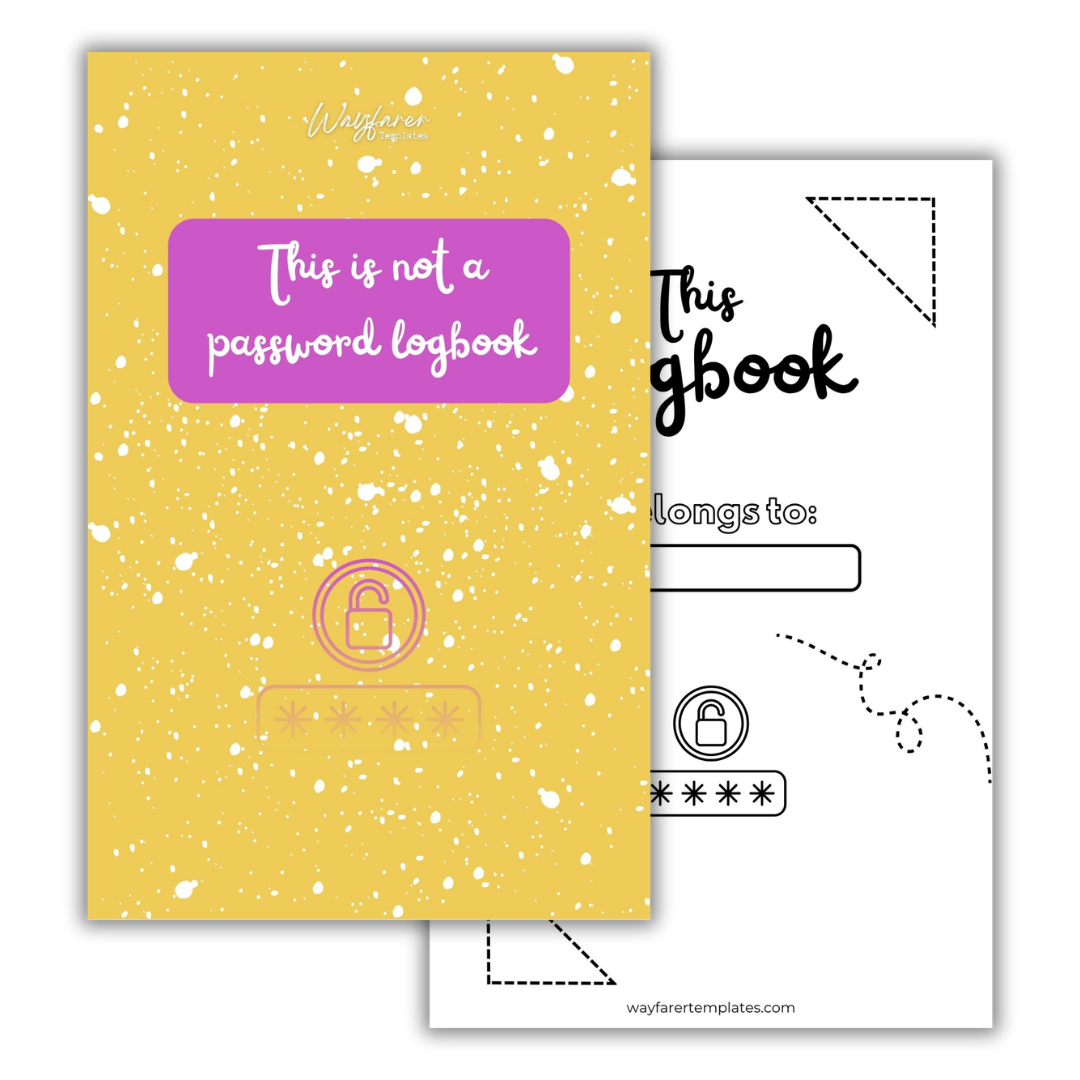Password manager printable template