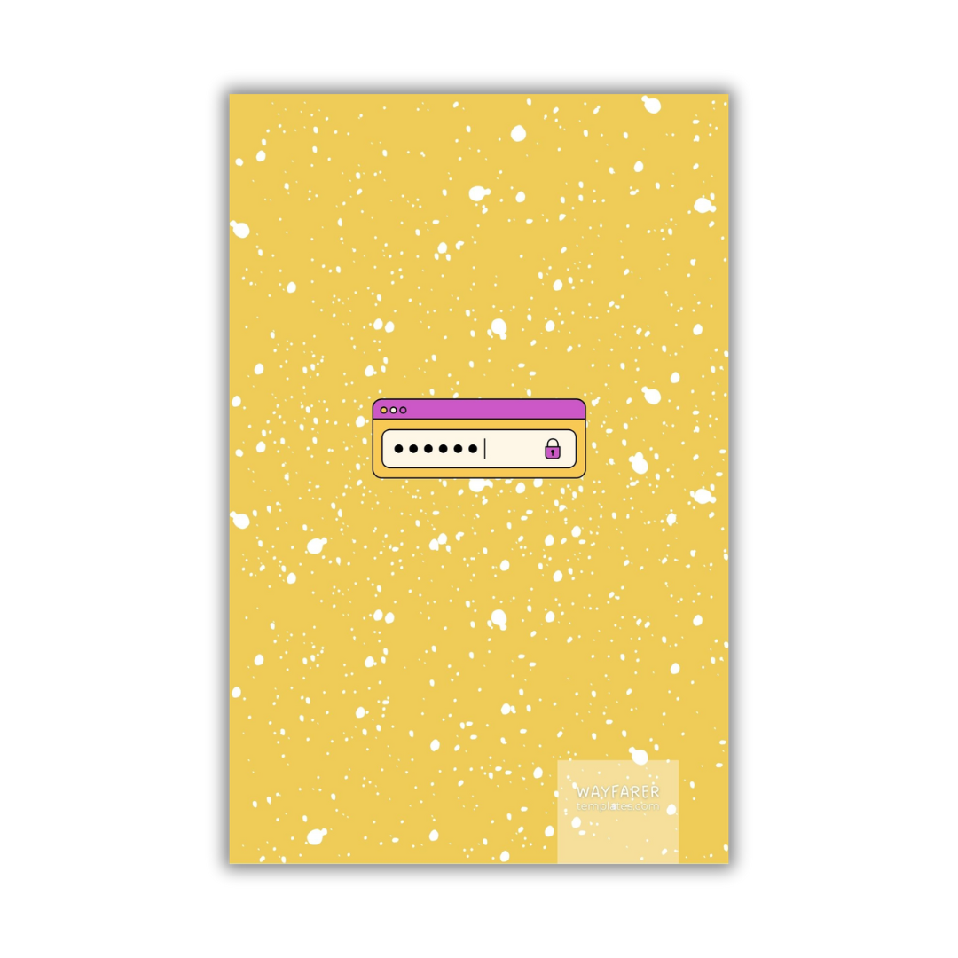 Password manager printable template