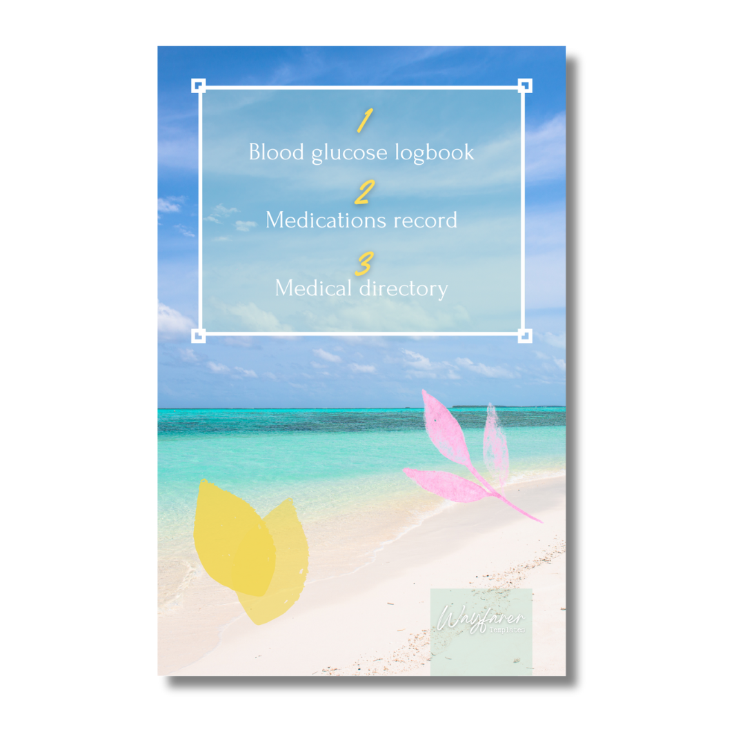 Glucose logbook printable template