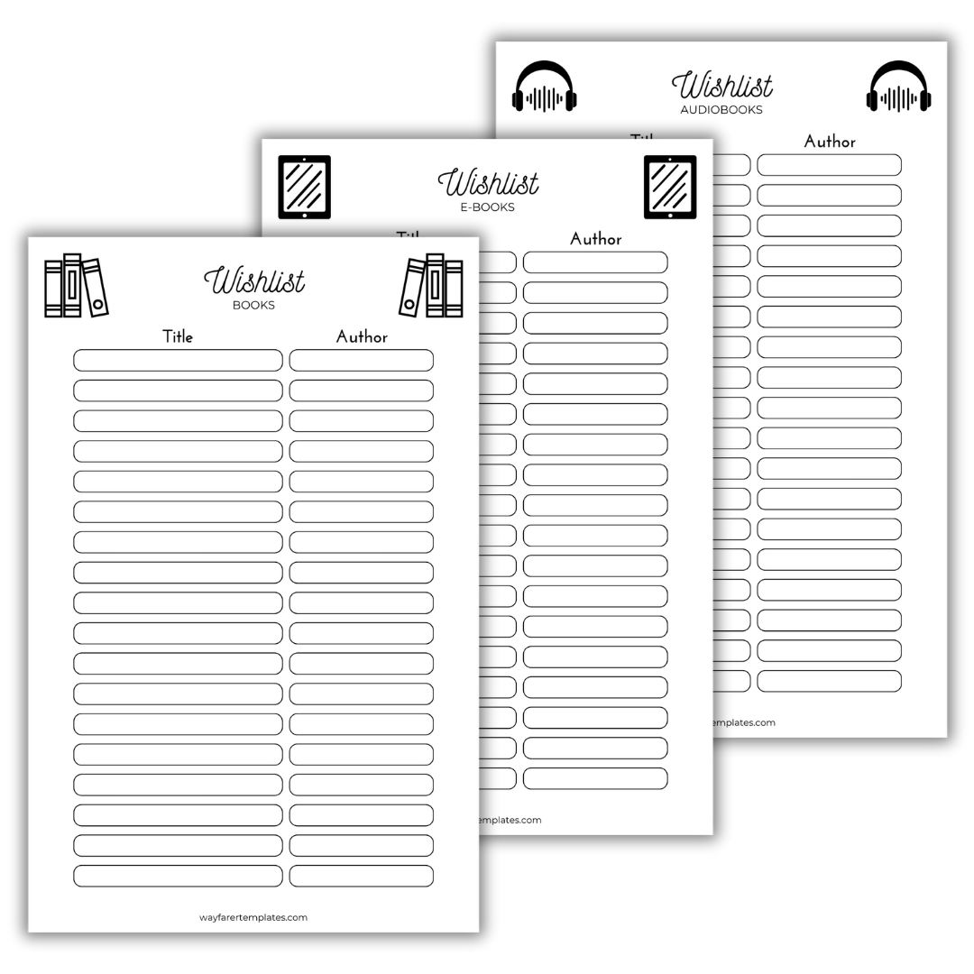 Reading logbook printable template