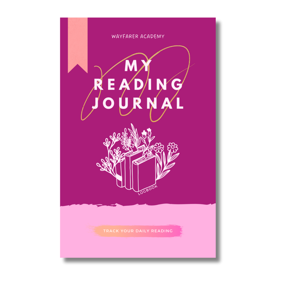 Printable templates. My reading journal and logbook cover. Digital stationery.