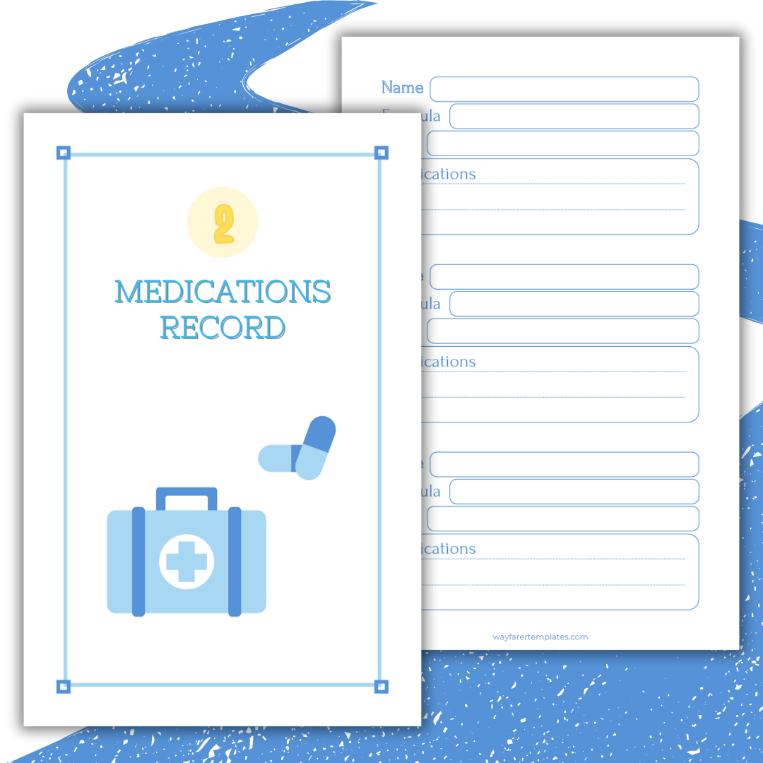 Glucose logbook printable template