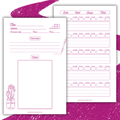 Reading logbook printable template