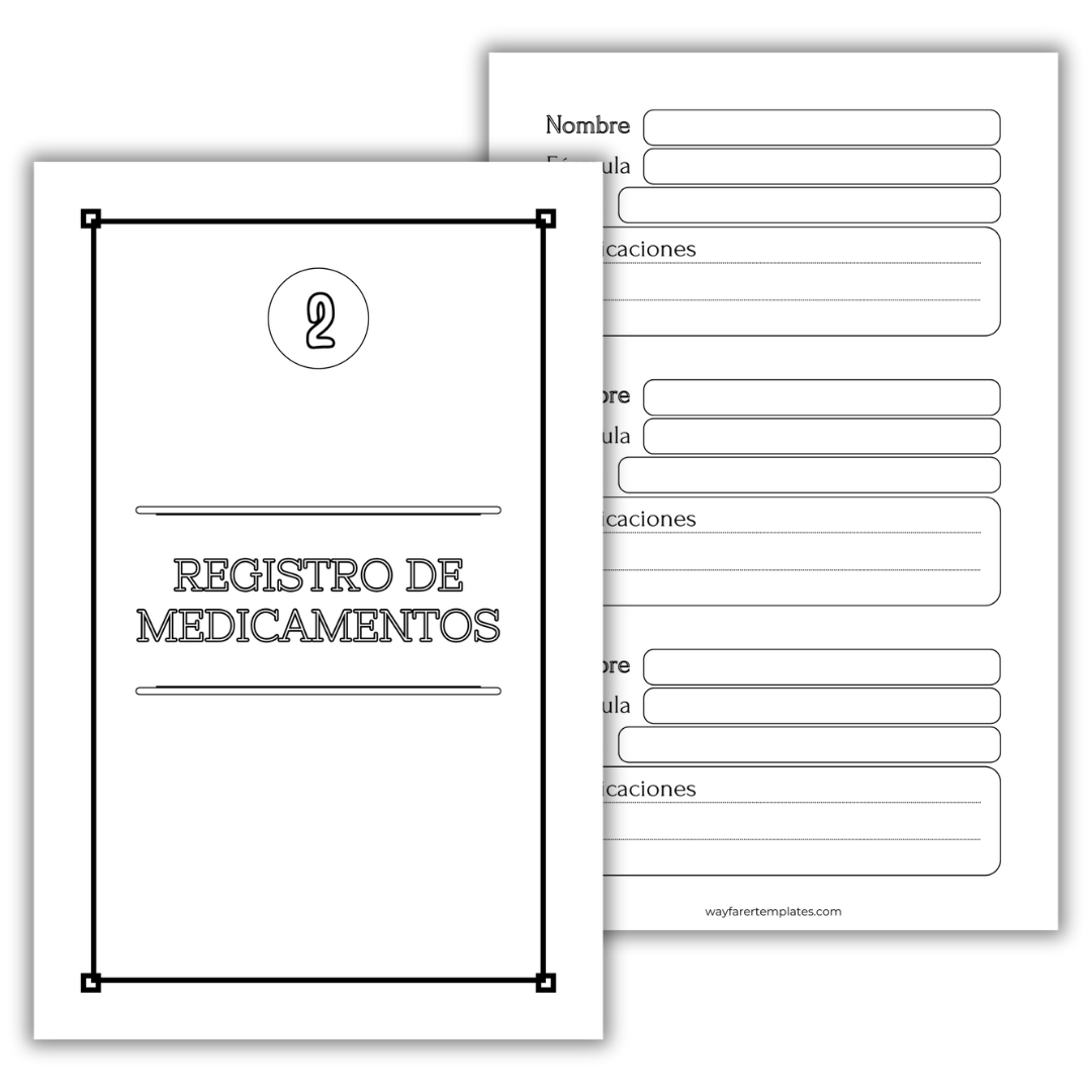 Registro de glucosa plantilla imprimible