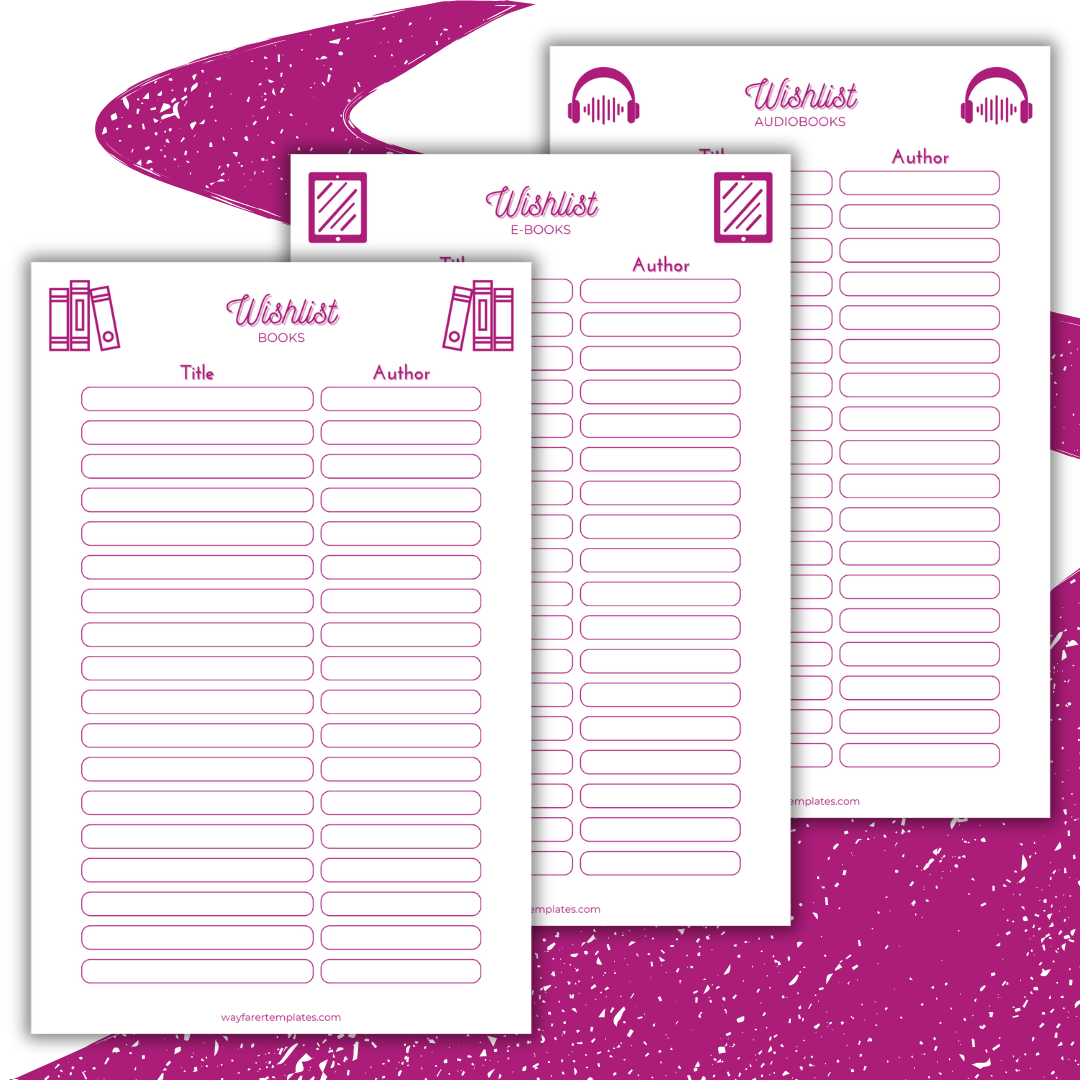 Reading logbook printable template