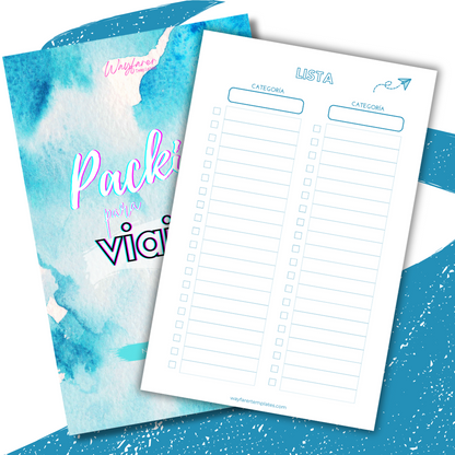 Packing list de viaje plantilla imprimible