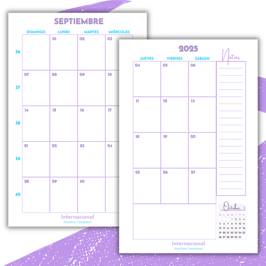 Planificador mensual Septiembre (gratis)