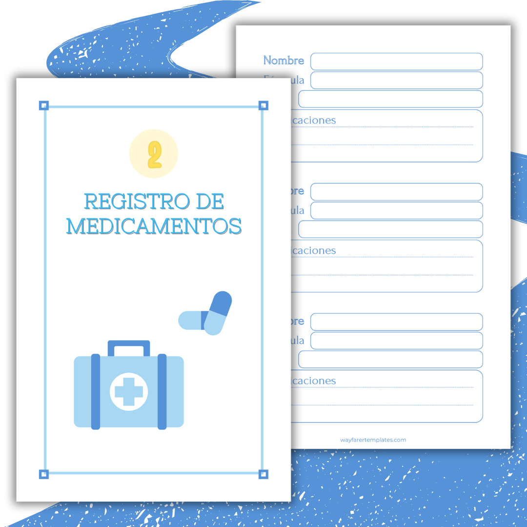 Registro de glucosa plantilla imprimible