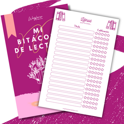 Bitácora de lectura plantilla imprimible