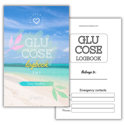 Glucose logbook printable template