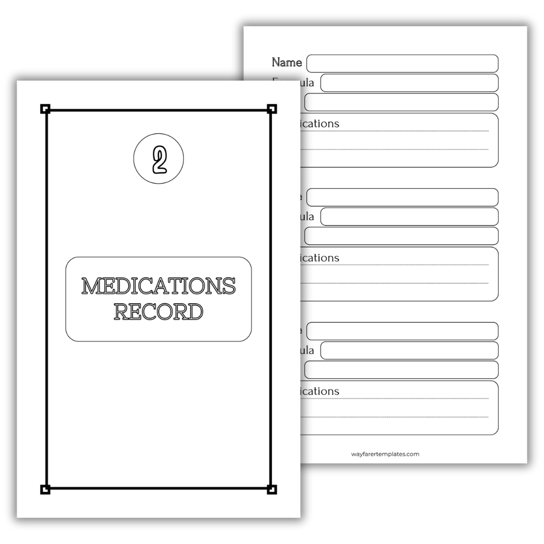 Glucose logbook printable template
