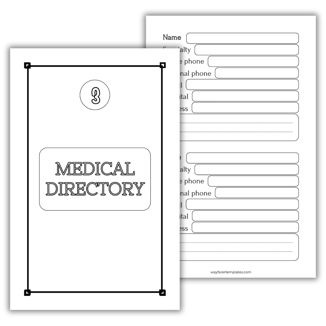 Glucose logbook printable template