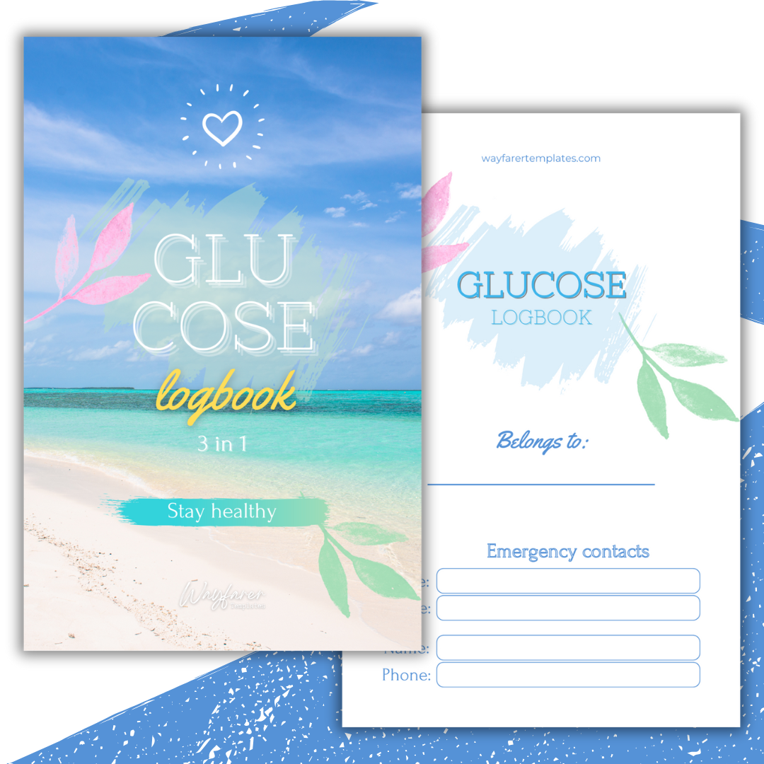 Glucose logbook printable template