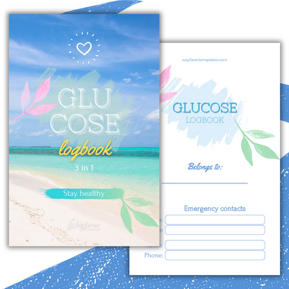 Glucose logbook printable template