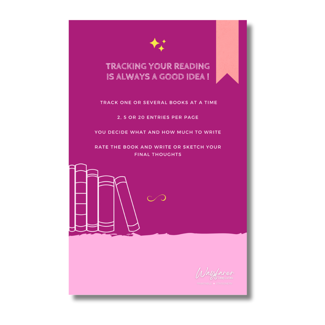 Reading logbook printable template
