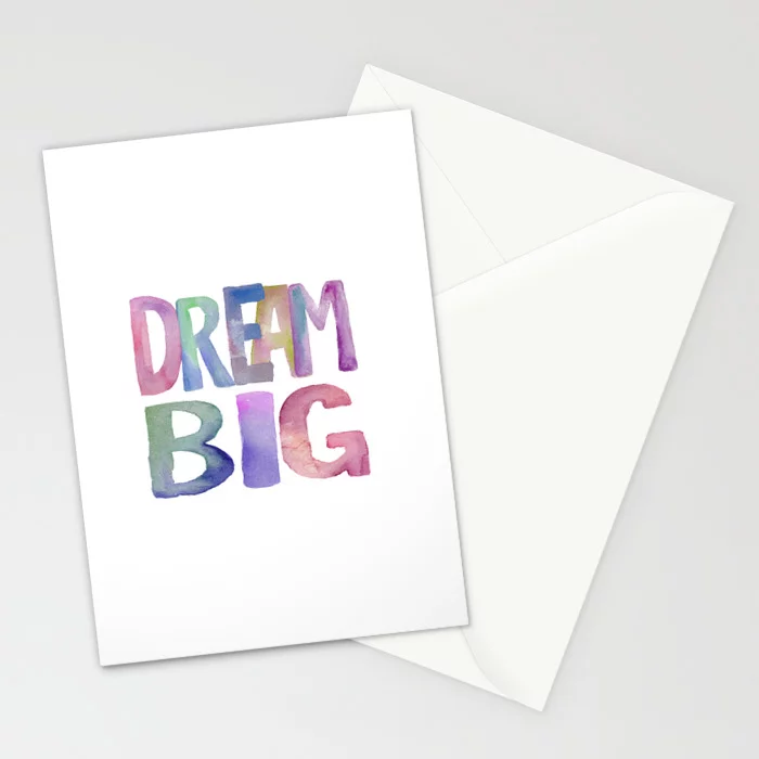 Tarjeta de felicitación Dream big con sobre.