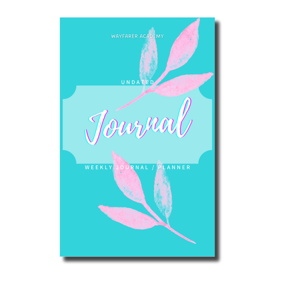 Weekly journal, undated planner cover