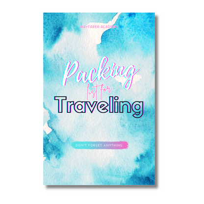 Packing list for traveling cover