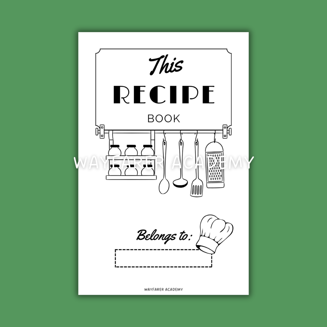 Recipe book belongs to page printable insert