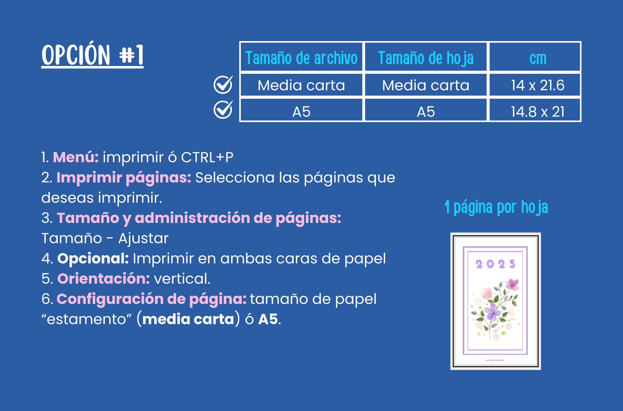 Papelería digital. Plantillas imprimibles. Instrucciones para imprimir paso a paso. Opción 1.